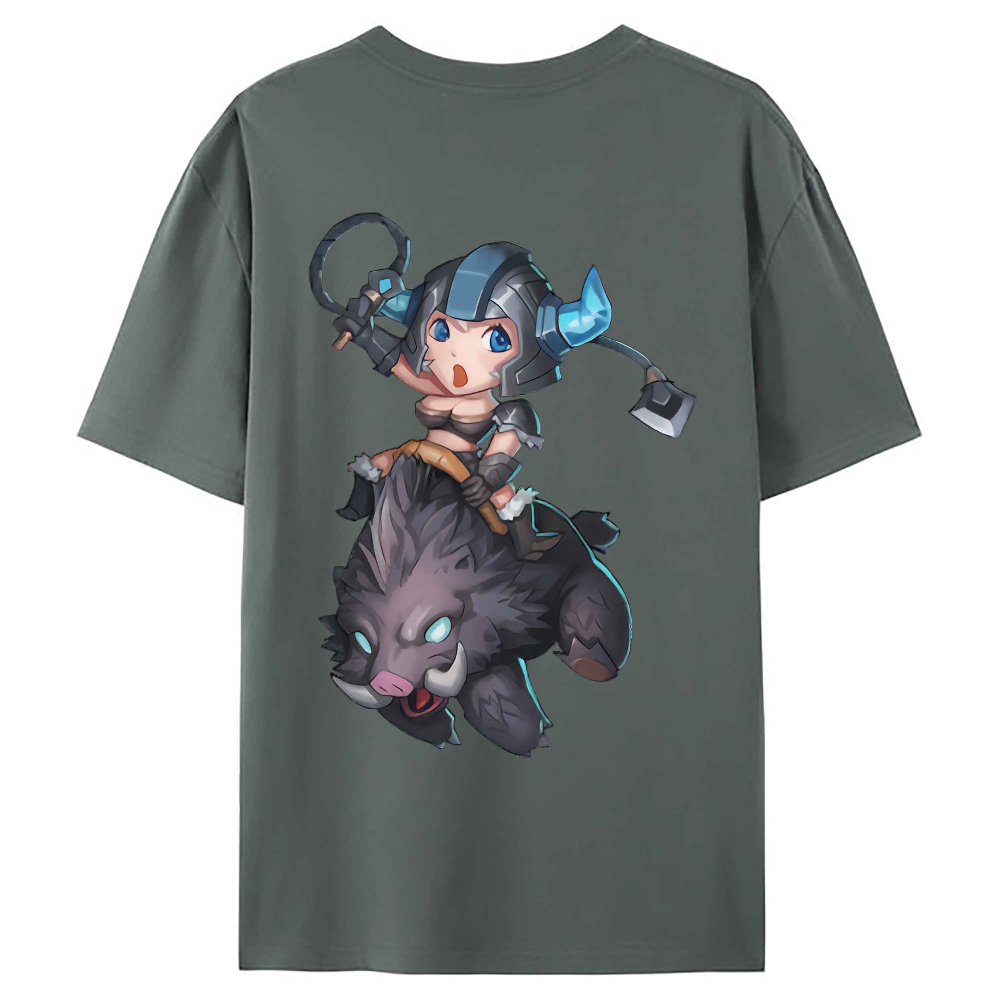 （画像用） リーグ・オブ・レジェンド League of Legends LOL 綿100％ メンズ半袖Tシャツ（バックプリント） 通気性